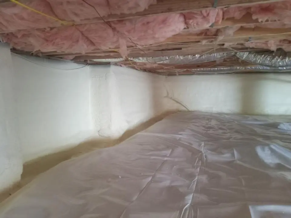 Crawl space encapsulation with closed-cell spray foam for Metal Roof Coating in Mena